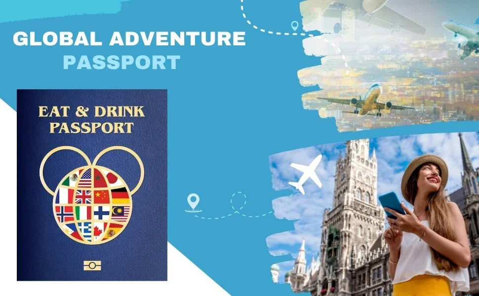 EPCOT Eat and Drink passport booklet with 192 country flag stickers by SJPrinter Cherry Hill NJ