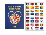 EPCOT Eat and Drink passport booklet with 192 country flag stickers by SJPrinter Cherry Hill NJ