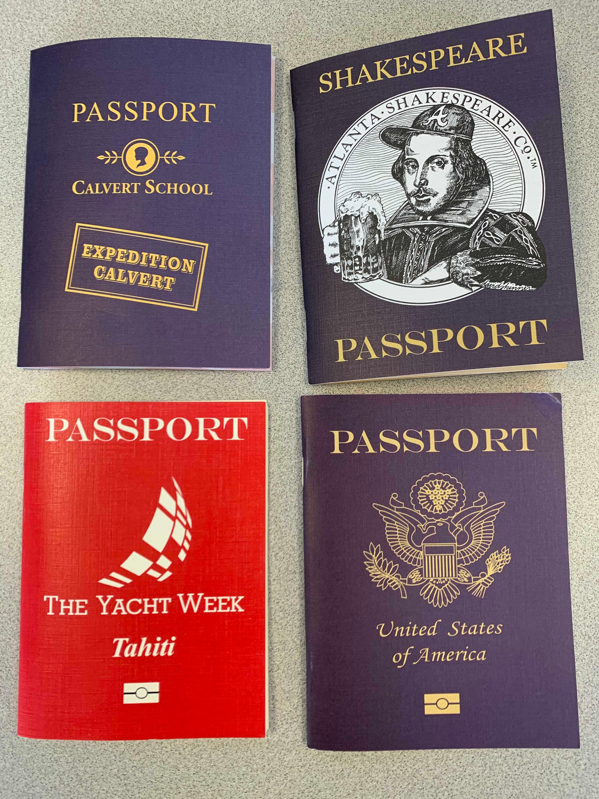 Custom pretend passport booklets 40 pack 8 pages novelty passport for events by SJPrinter