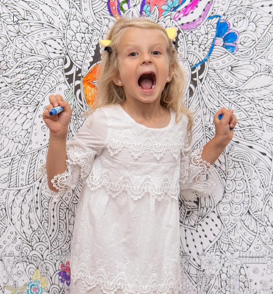 BRAVE Giant Coloring Poster 30"×42" — Inspirational Huge Coloring Sheet | SJPrinter