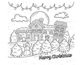 Merry Christmas - Coloring Card - SJPrinter