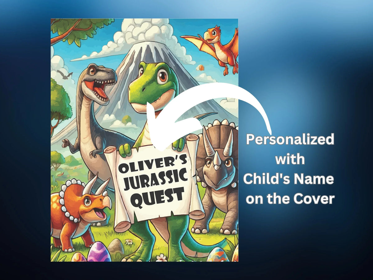 Personalized Dino, Coloring Activity Kids Book for Girls & Boys: Color by number, Dot to Dot, Puzzles. 50 pages. Unique Kids Gifts - SJPrinter
