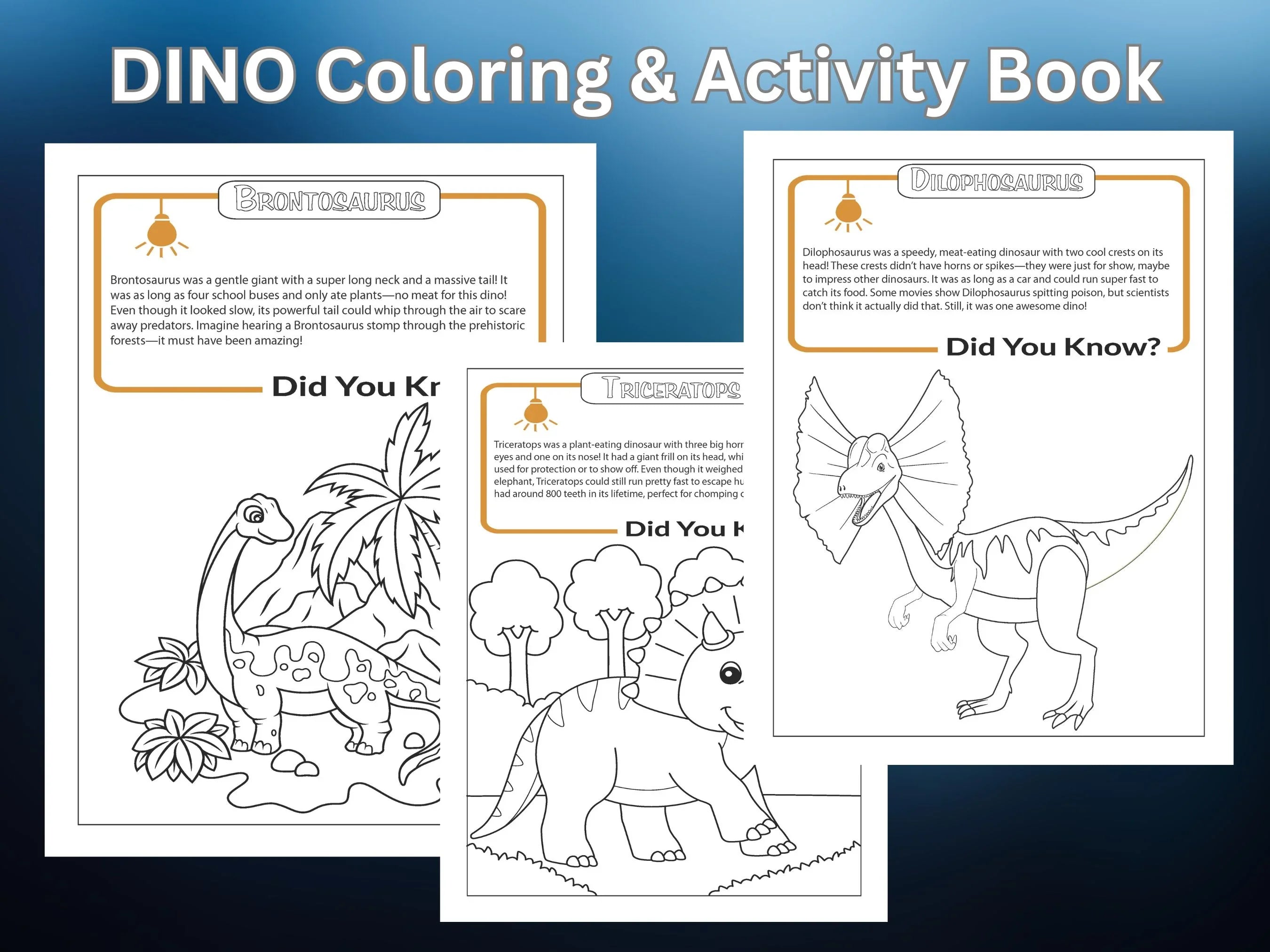 Personalized Dino, Coloring Activity Kids Book for Girls & Boys: Color by number, Dot to Dot, Puzzles. 50 pages. Unique Kids Gifts - SJPrinter