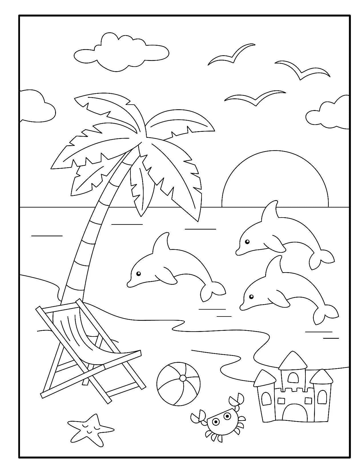 Summer Coloring Page - SJPrinter