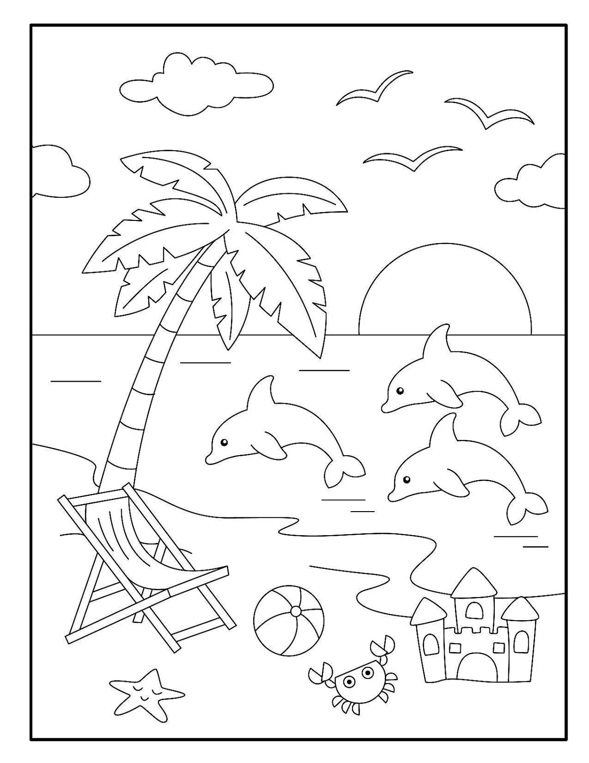 Summer Coloring Page - SJPrinter