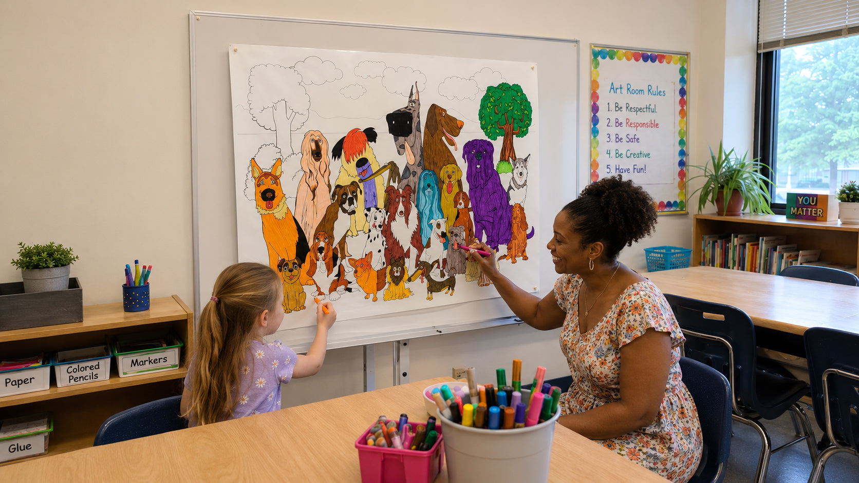 Giant Dog Coloring Poster — Dog Pound 30"×42"