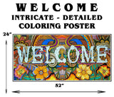 Giant coloring poster bundle WELCOME – group activity set