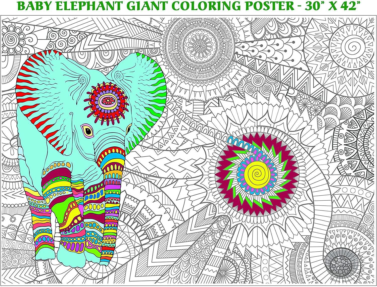 Baby Elephant - 30" x 42" - SJPrinter