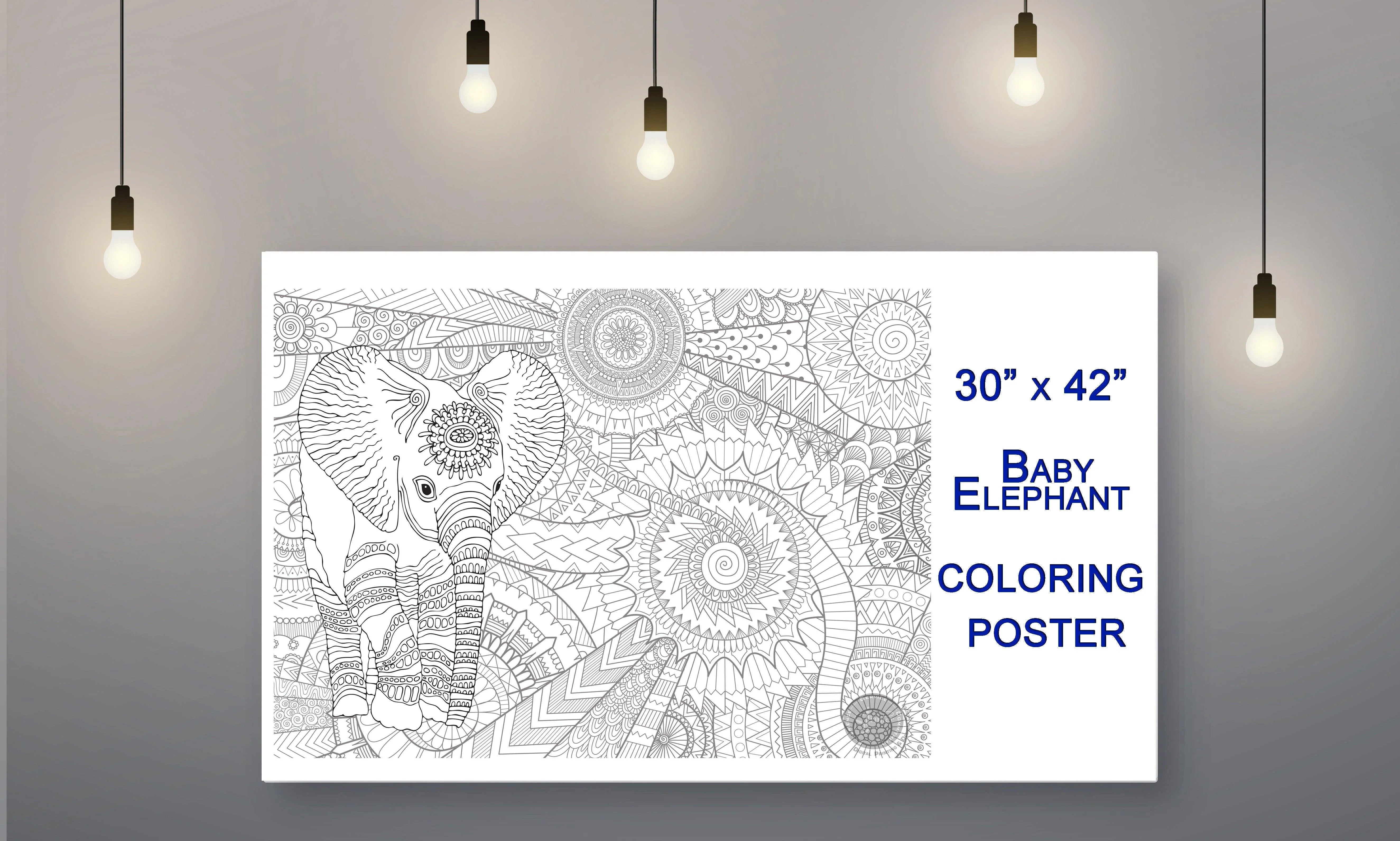 Baby Elephant - 30" x 42" - SJPrinter