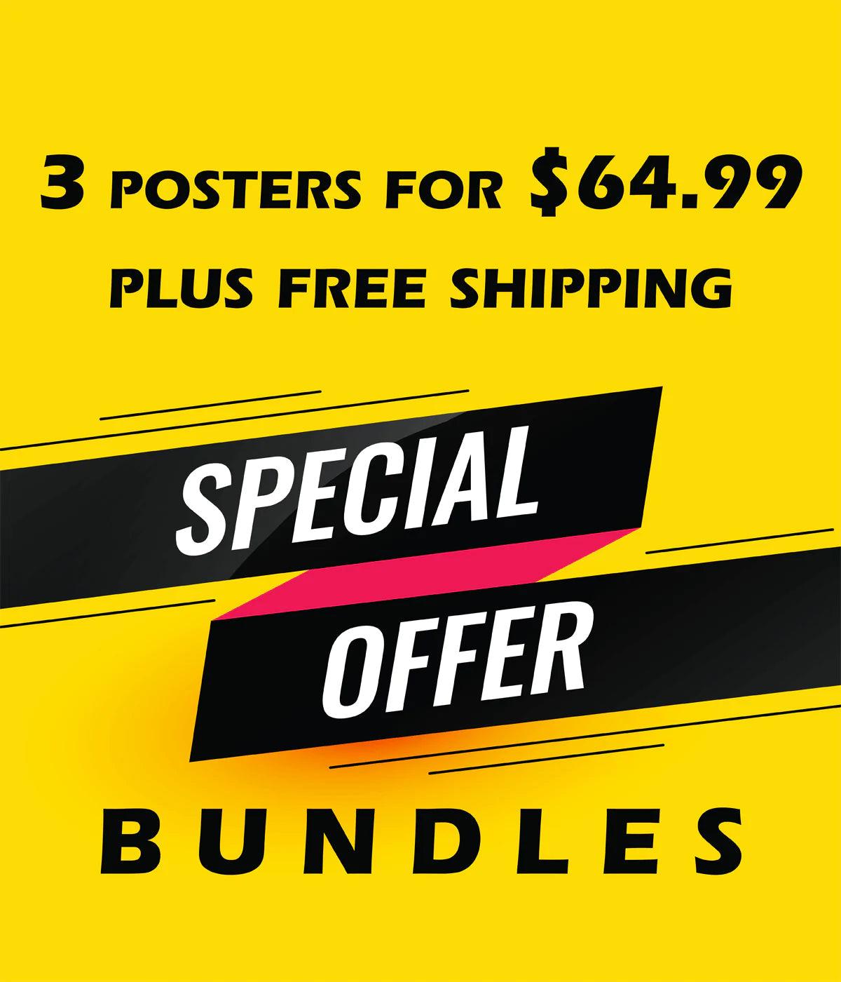BRAVE/LOVE/FLOWERS- 3 Posters for $64.99 - SJPrinter