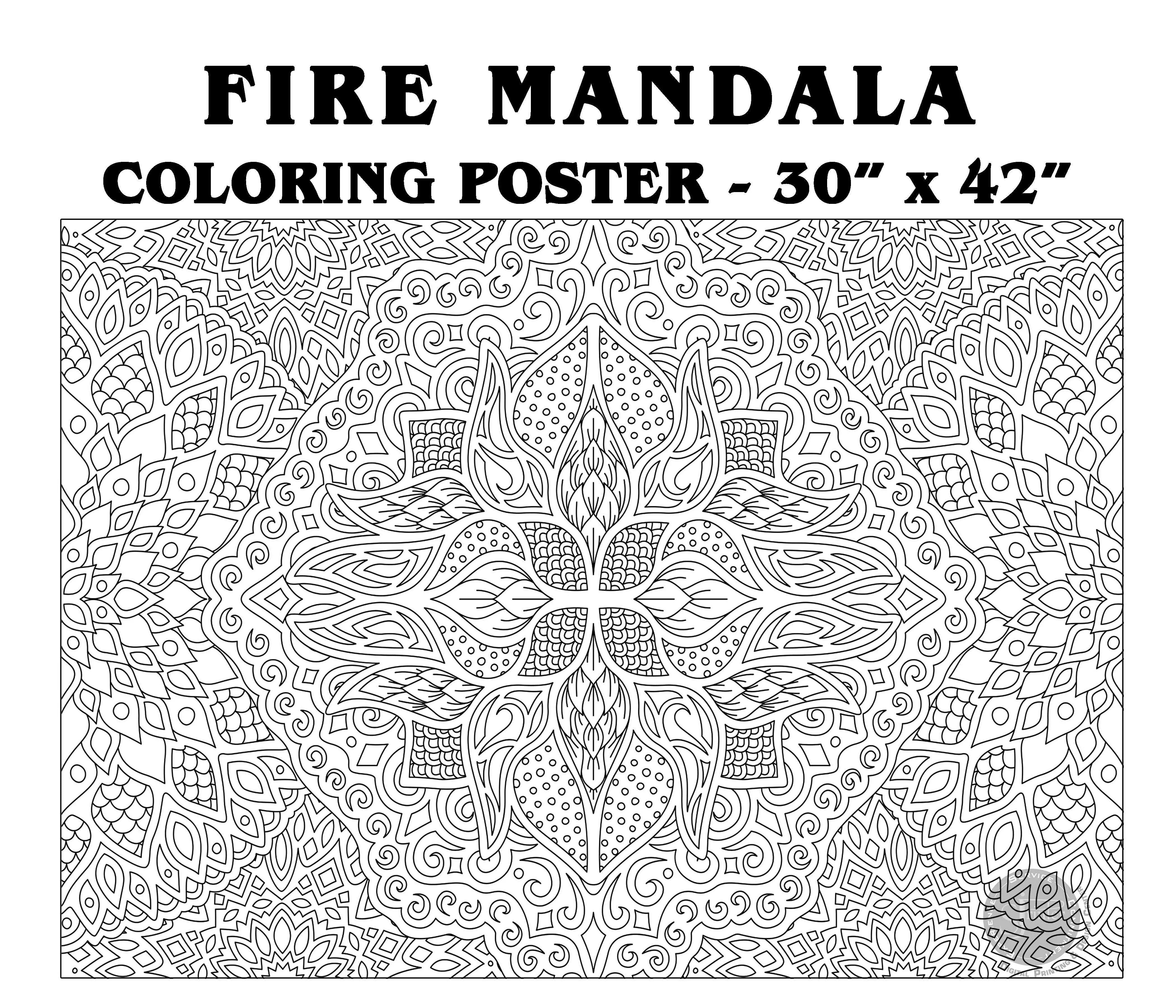 Fire Mandala - 30" x 42" - SJPrinter