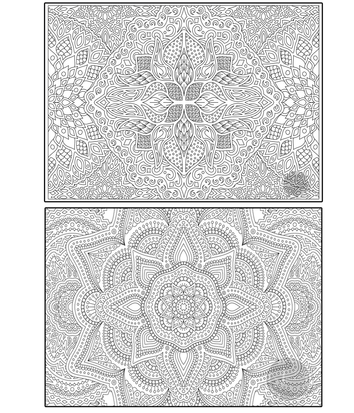 Coloring poster bundle – Fire & Floral Mandala – SJPrinter Cherry Hill NJ