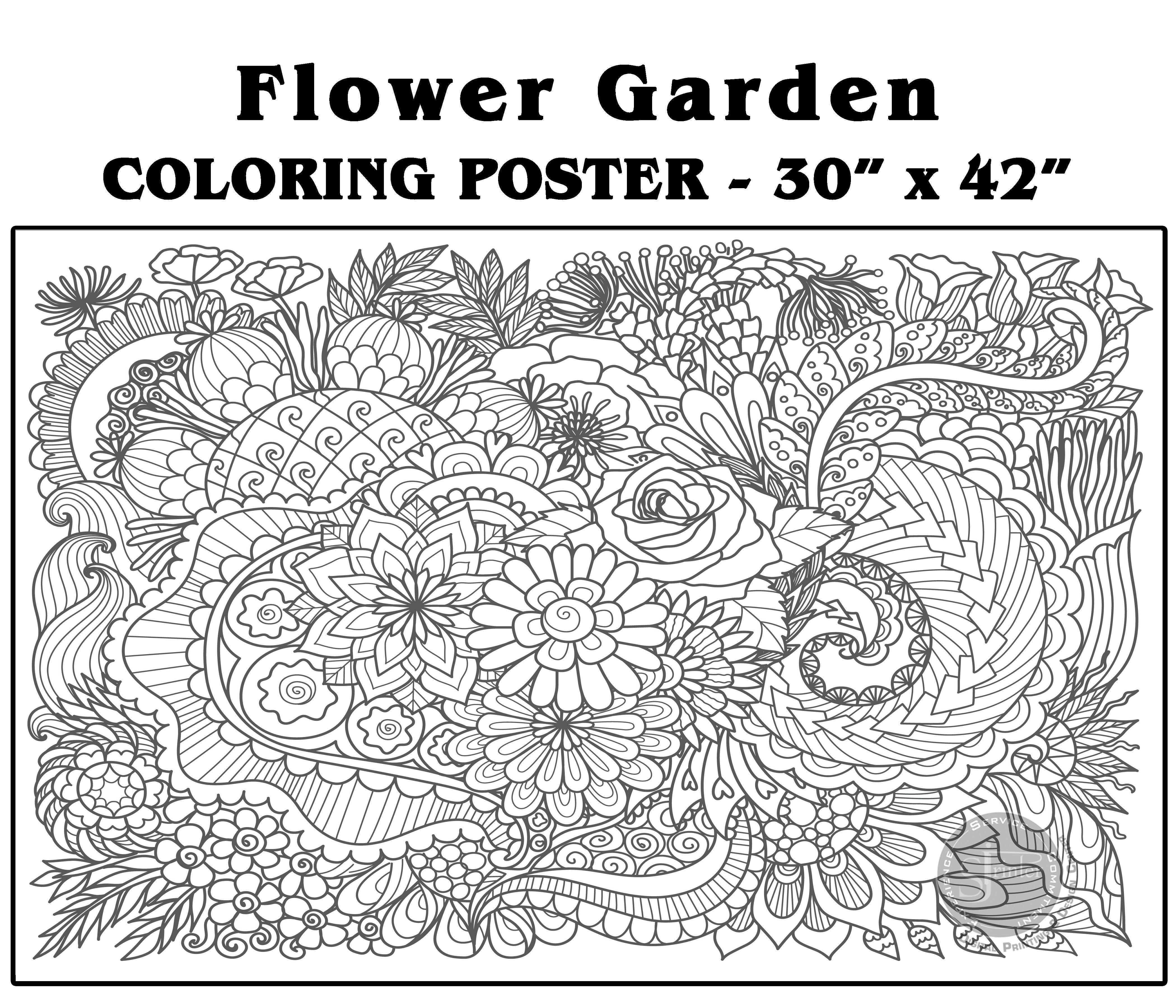 Flower Garden - 30" x 42" - SJPrinter