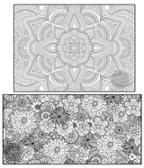 Coloring poster bundle – Flower Mandala + Flowers – SJPrinter Cherry Hill NJ