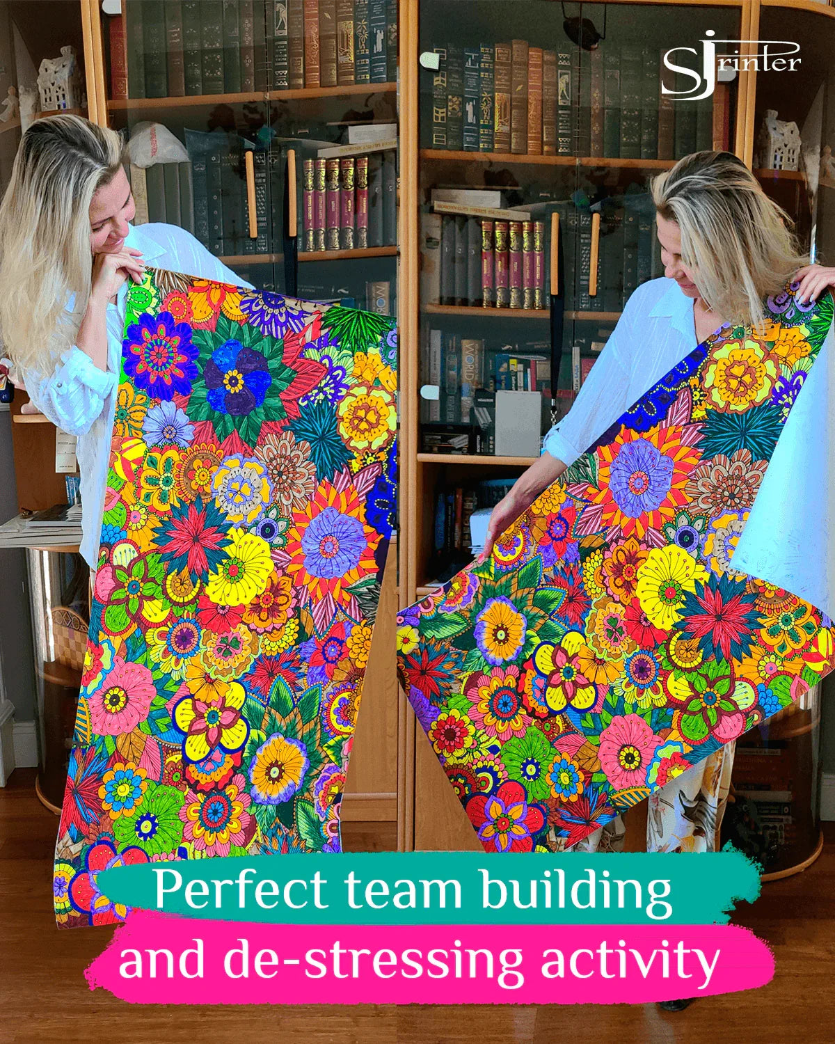Giant Flowers coloring poster 24×48" – SJPrinter Cherry Hill NJ
