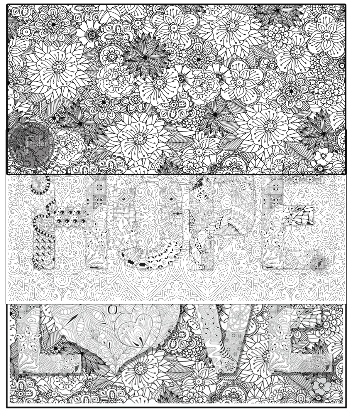 Coloring poster bundle – Flowers + HOPE + LOVE – SJPrinter Cherry Hill NJ
