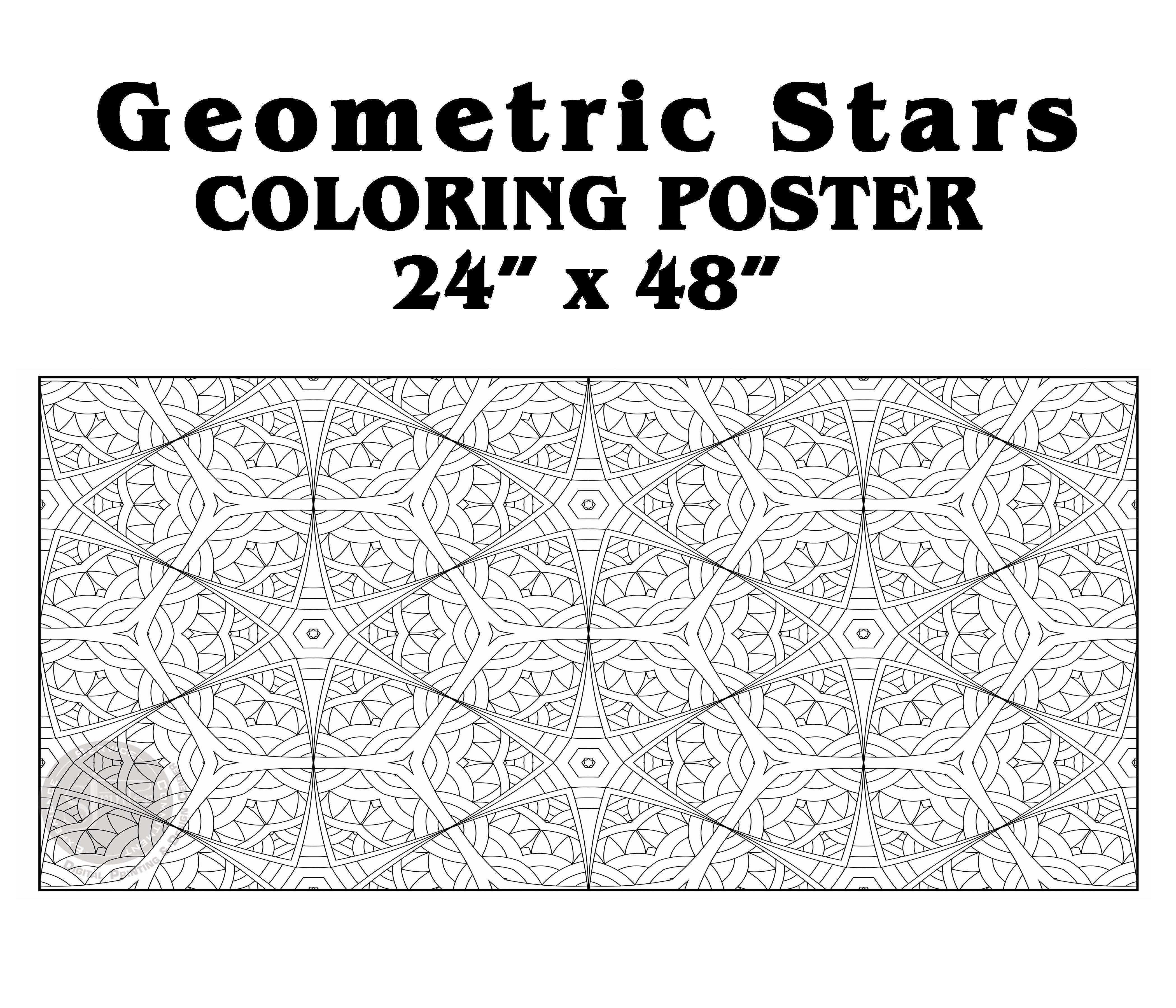 Geo Stars - 24" x 48" - SJPrinter 