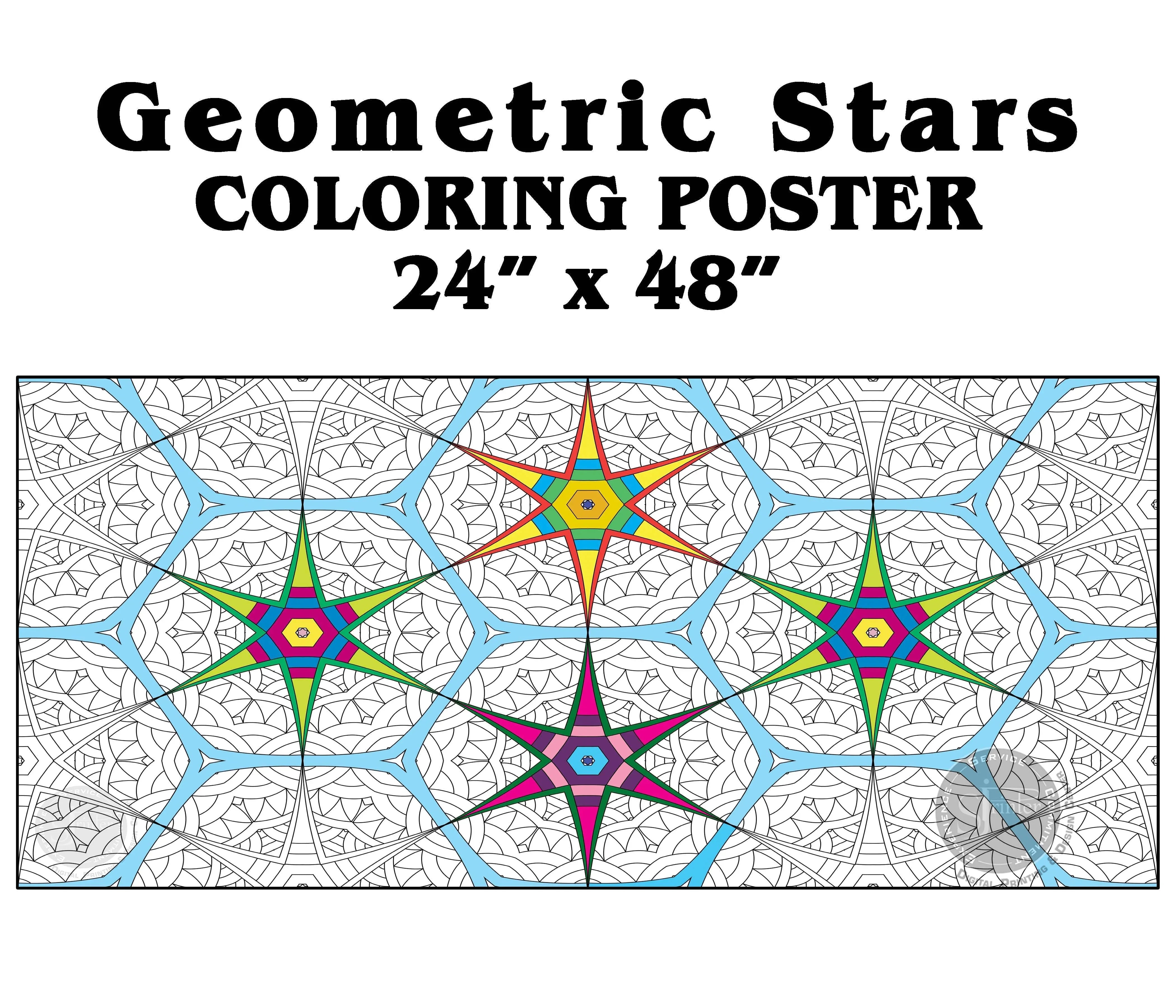 Geo Stars - 24" x 48" - SJPrinter