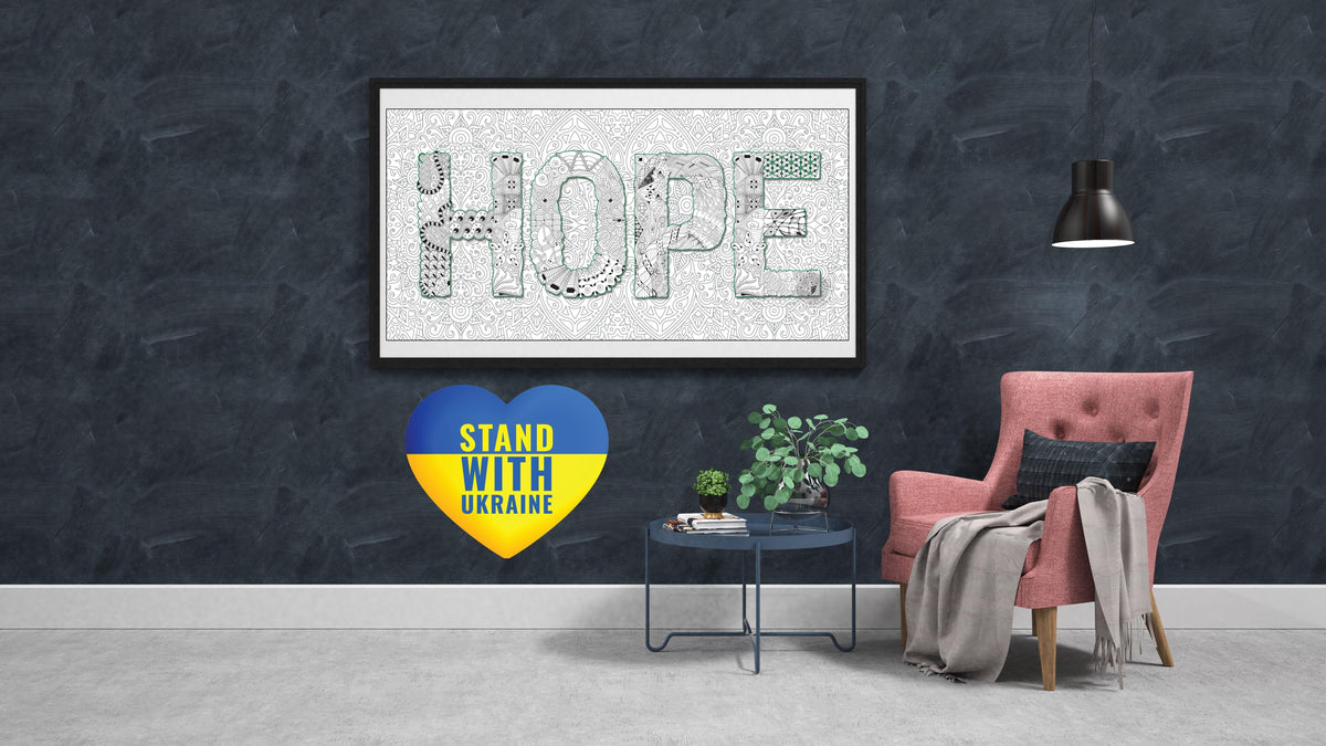 Giant HOPE coloring poster 24×48" – SJPrinter Cherry Hill NJ