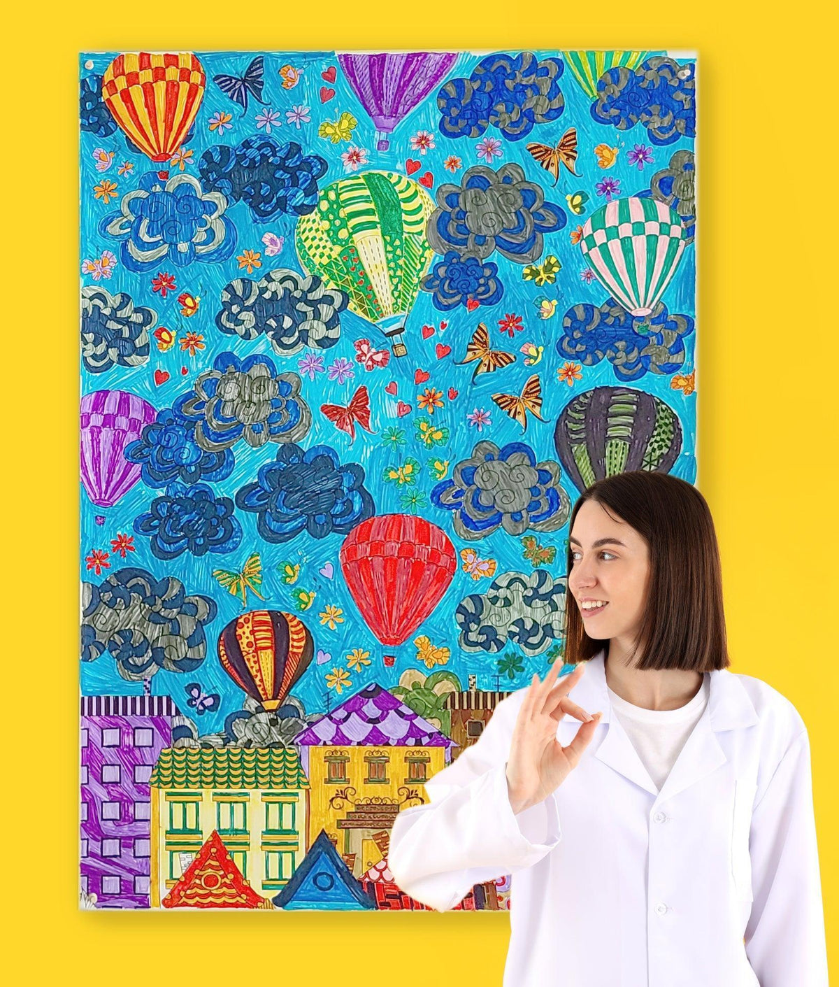 Giant Hot Air Balloons coloring poster 30×42" – SJPrinter Cherry Hill NJ