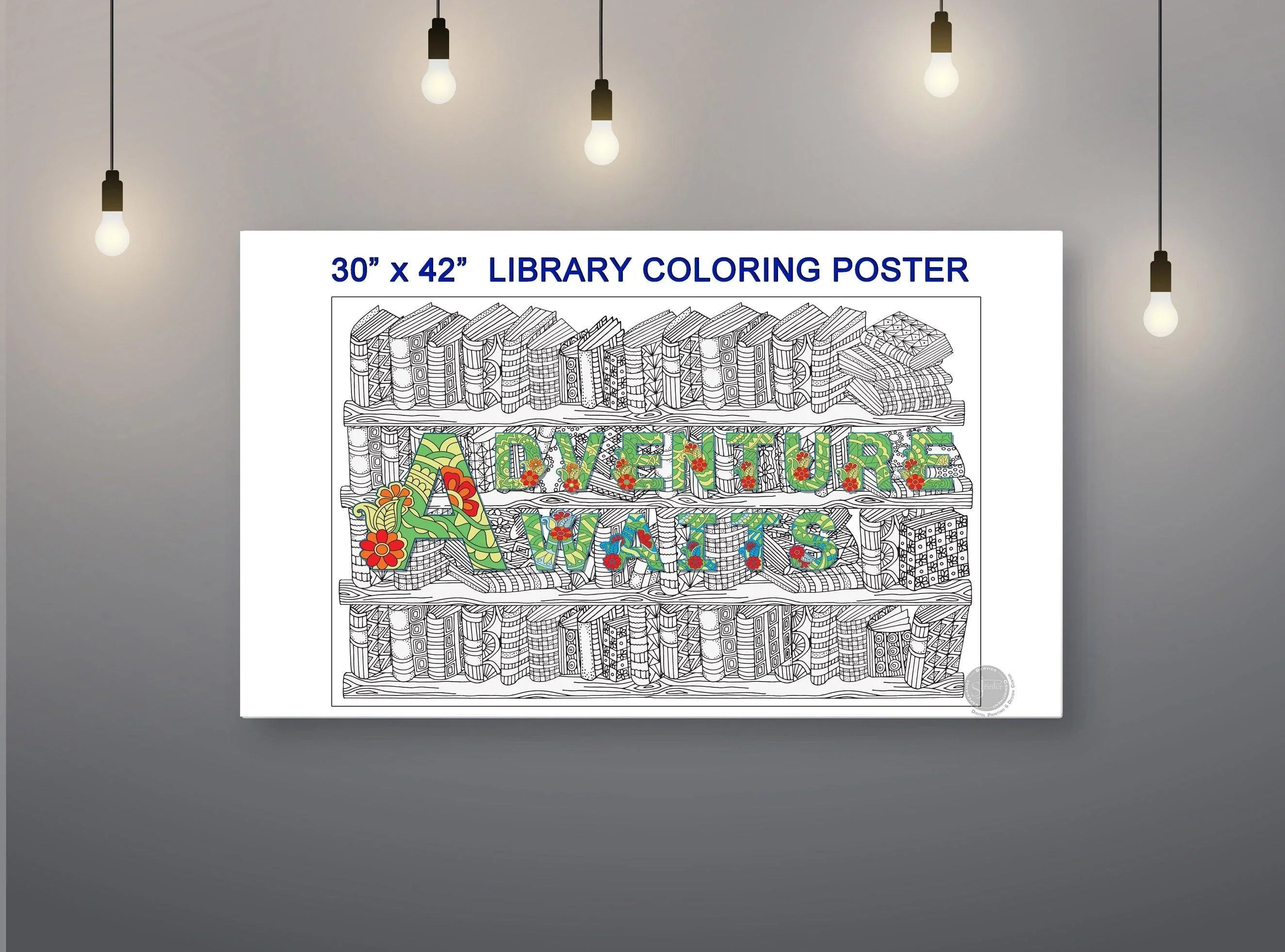 Library - 30" x 42" - SJPrinter