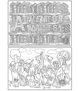 Coloring poster bundle – Library + Dog Pound – SJPrinter Cherry Hill NJ