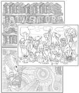 Coloring poster bundle – Library + Dog Pound + Baby Elephant – SJPrinter Cherry Hill NJ