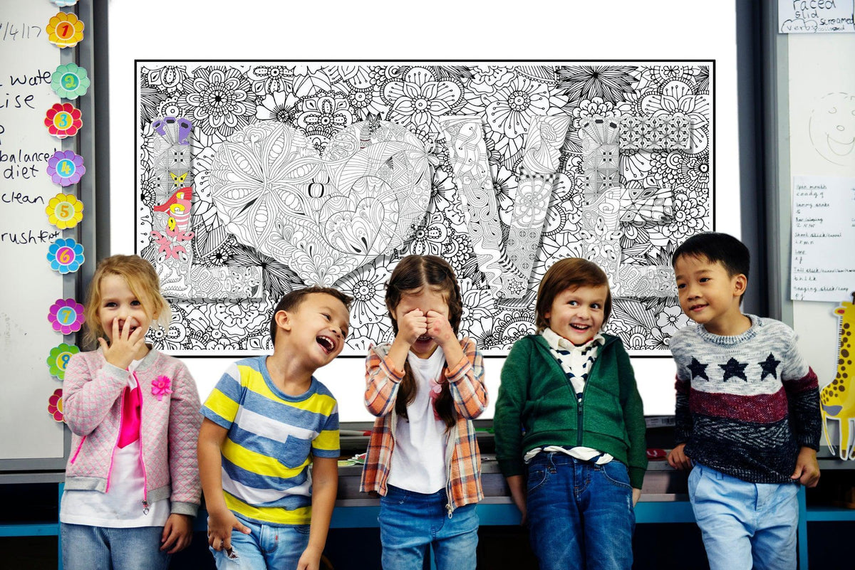 Giant LOVE coloring poster 24×48" – SJPrinter Cherry Hill NJ