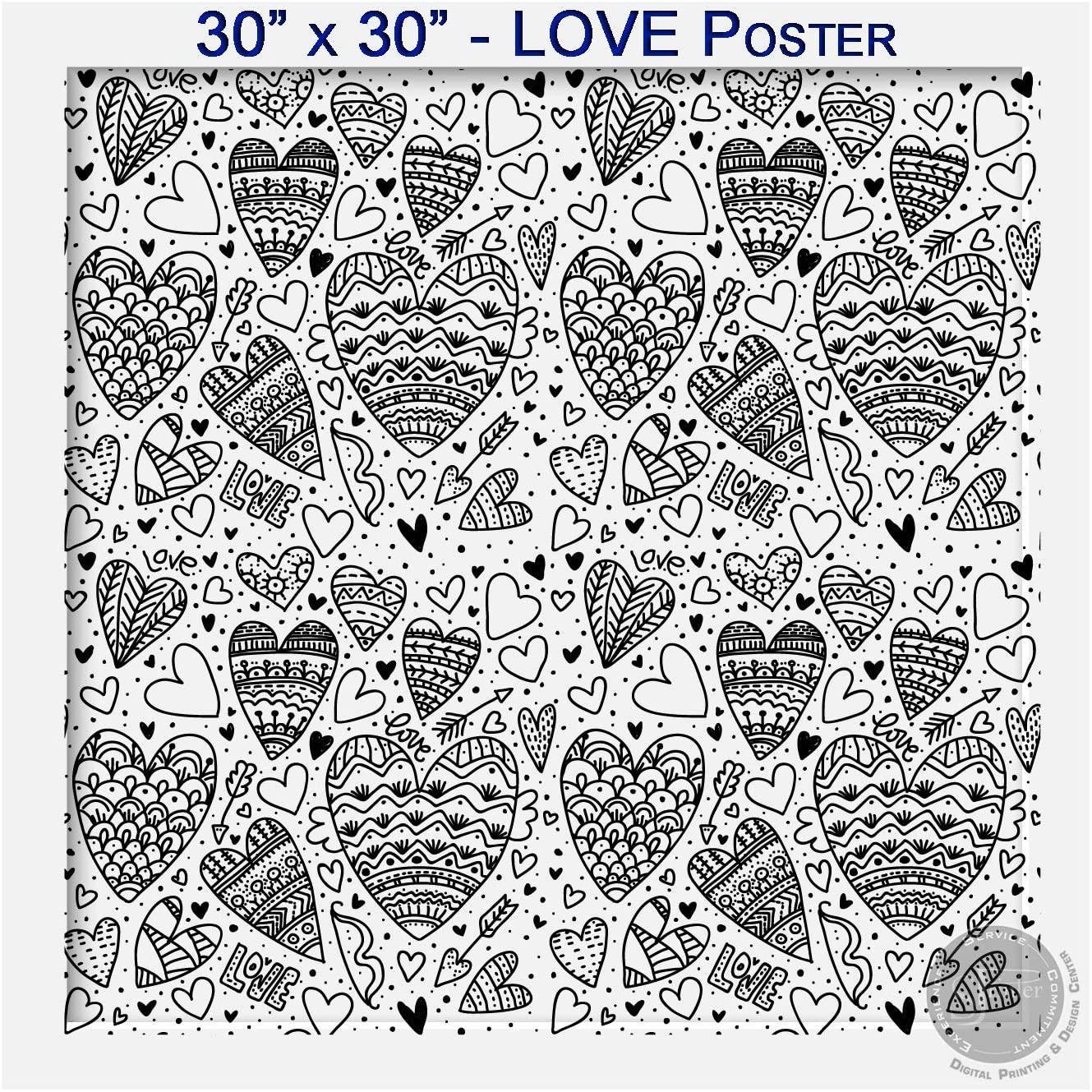 Love Mandala - 30" x 30" - SJPrinter