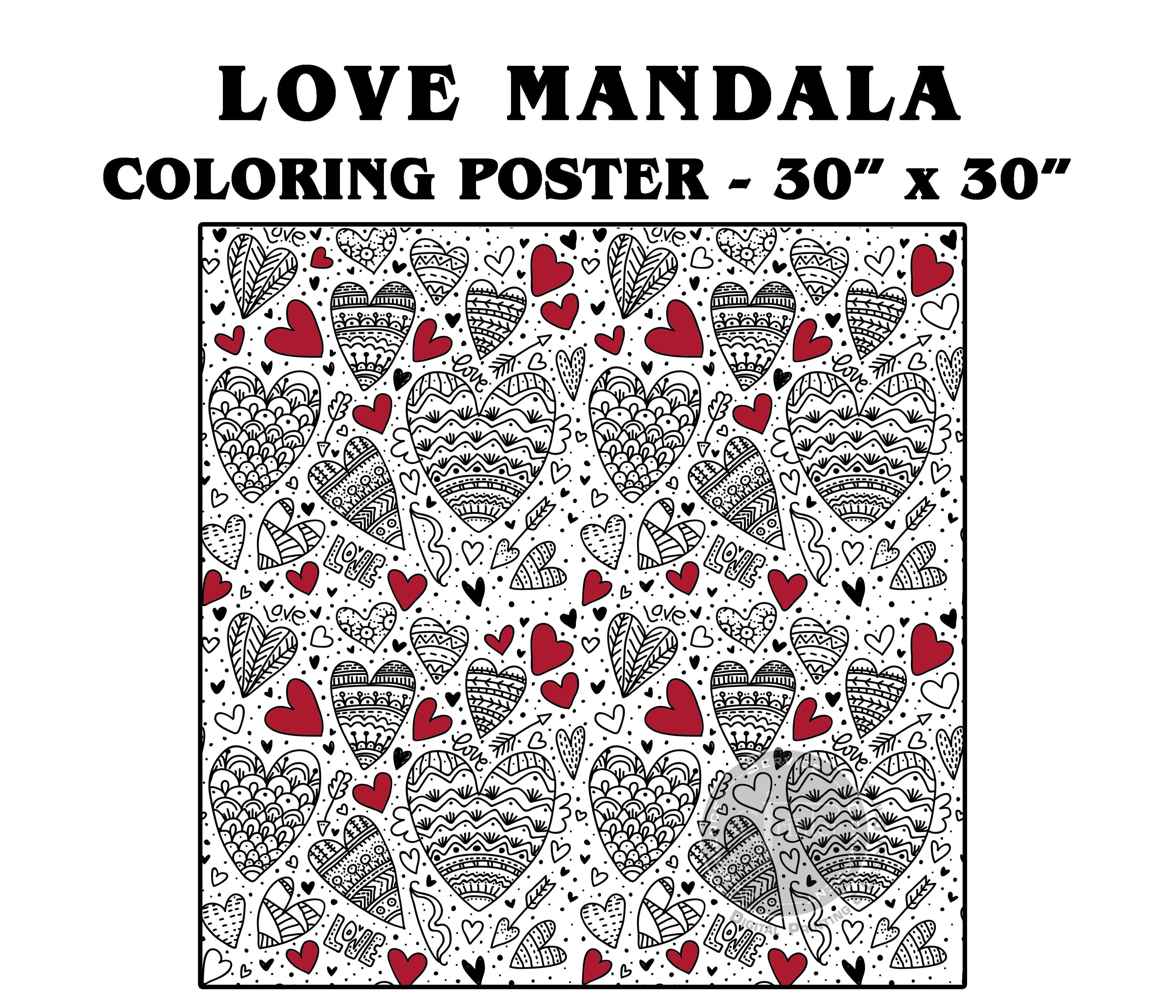 Love Mandala - 30" x 30" - SJPrinter
