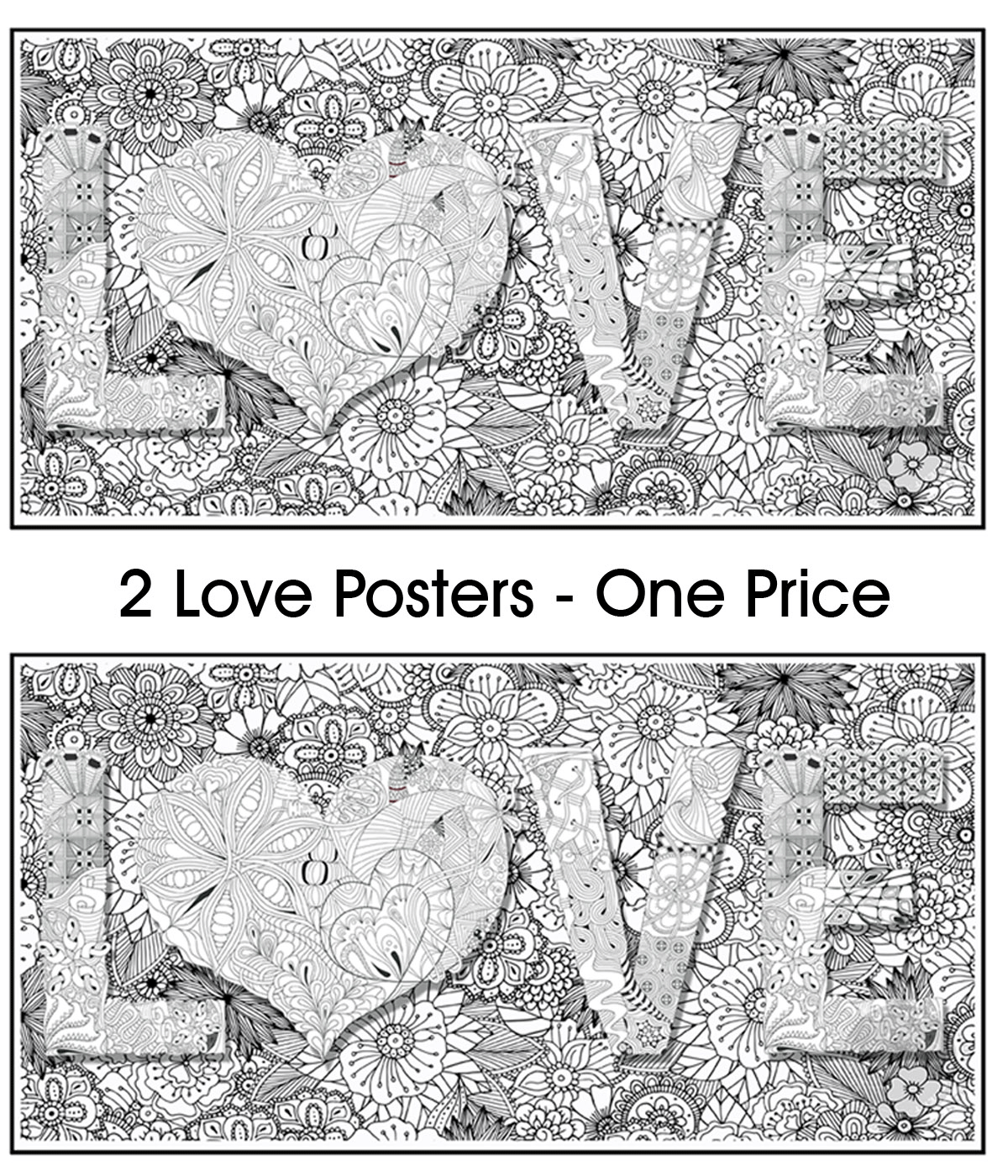 Coloring poster bundle – LOVE 24×48" – SJPrinter Cherry Hill NJ