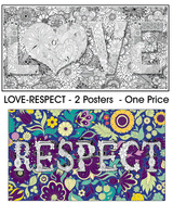 Coloring poster bundle – LOVE + RESPECT – SJPrinter Cherry Hill NJ