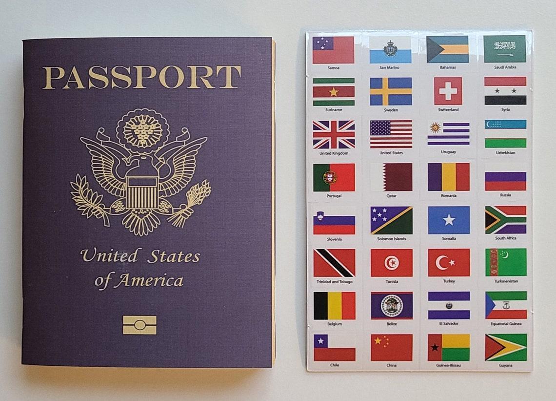 World Flags Stickers - 192 Countries with Passport - SJPrinter