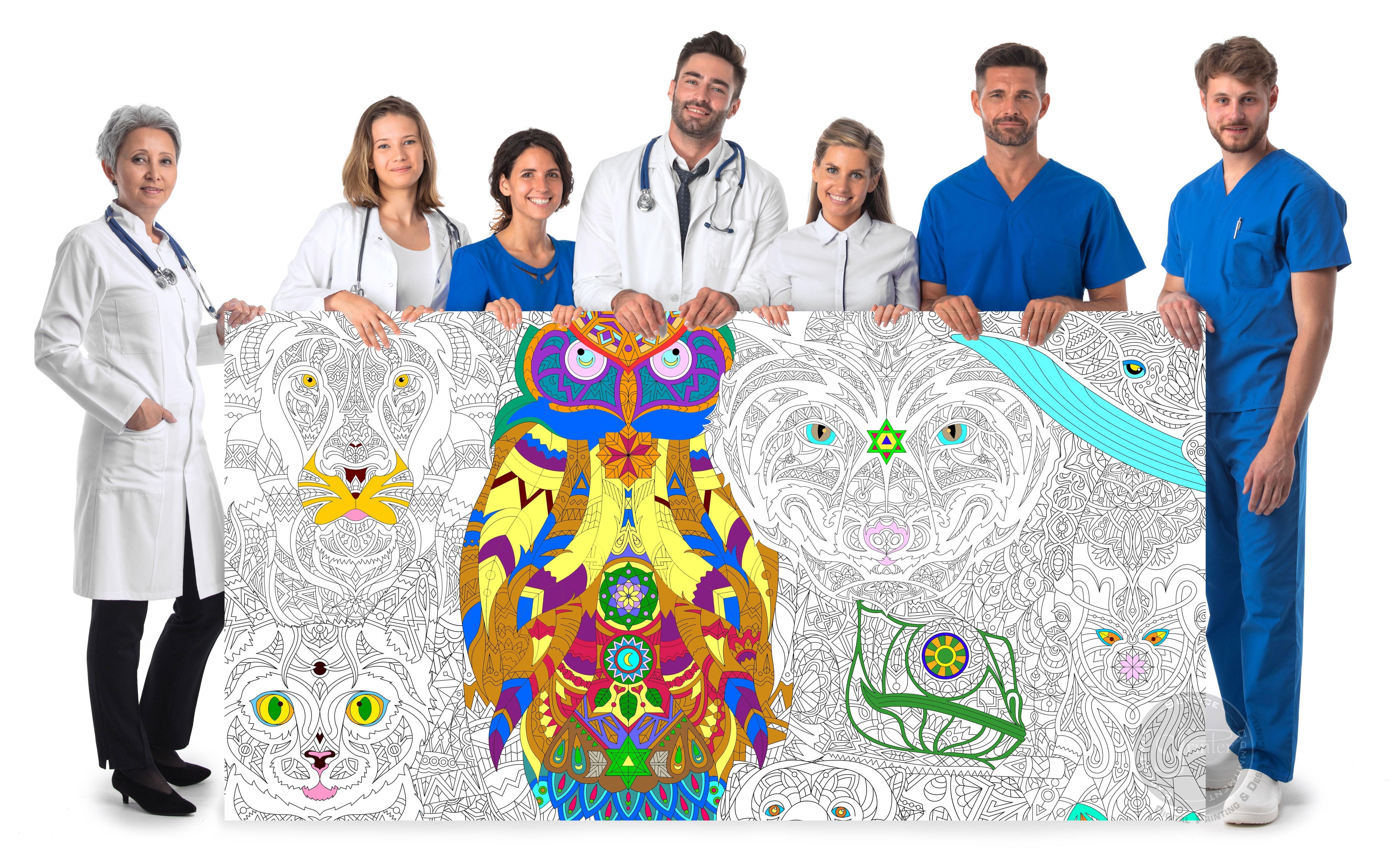 Zoo Animals Mandala - 30" x 42" - SJPrinter