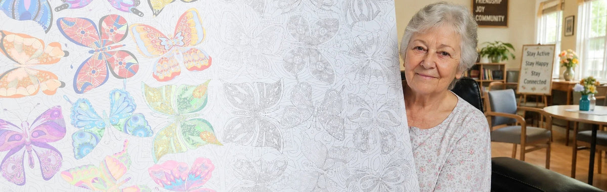 Giant Coloring Posters for Seniors & Dementia Care — Bold, Large ...