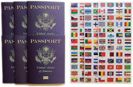 50 Passports with 50 Sets of World Flag Stickers - SJPrinter 