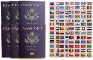 75 Passports with 75 Sets of World Flag Stickers - SJPrinter 