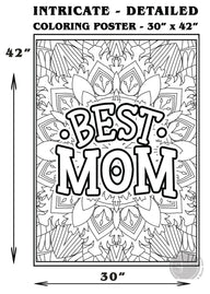 Giant BEST MOM coloring poster 30×42" – SJPrinter Cherry Hill NJ