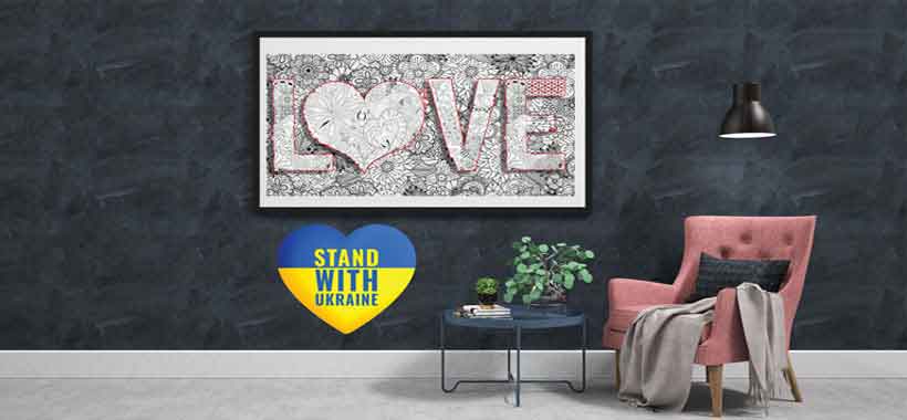 Love Large Coloring Poster
