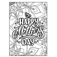 Coloring poster – Happy Mother's Day, 30×43" – giant group coloring poster