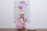 Giant coloring poster bundle BRAVE + Flowers – group activity set
