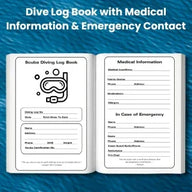 Dive Log Book Scuba Diving Journal to Monitor up to 100 Diving Trips: 10 Rules for Scuba Divers, Dive Log Statistics, Scuba Gifts - SJPrinter 