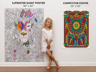 BRAVE, LOVE & Flowers coloring poster bundle – printed in USA