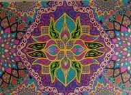 Giant coloring poster bundle Castle, Fire & Floral Mandala – group activity set