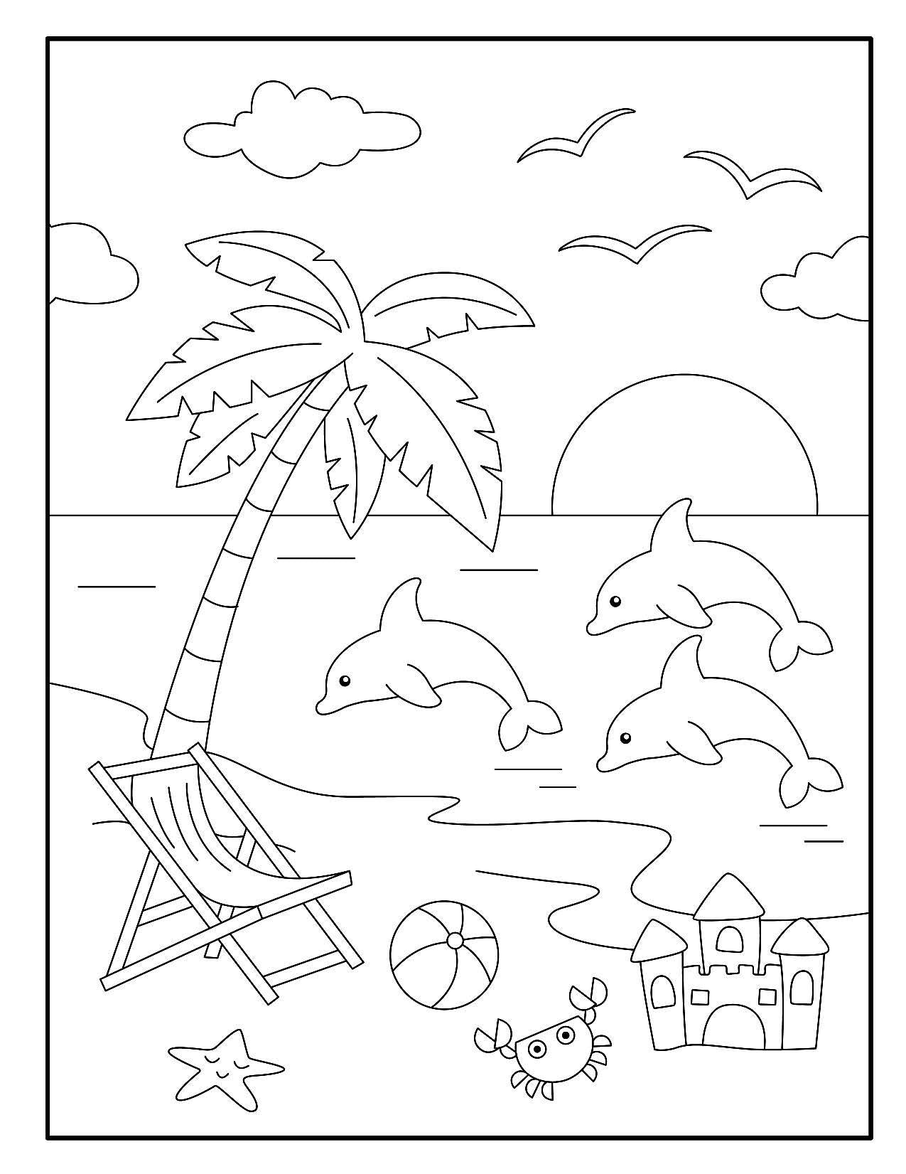 Summer Coloring Page - SJPrinter 