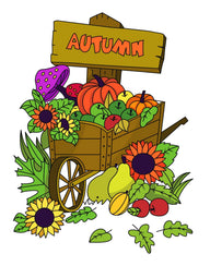 Autumn - Coloring Page - SJPrinter 