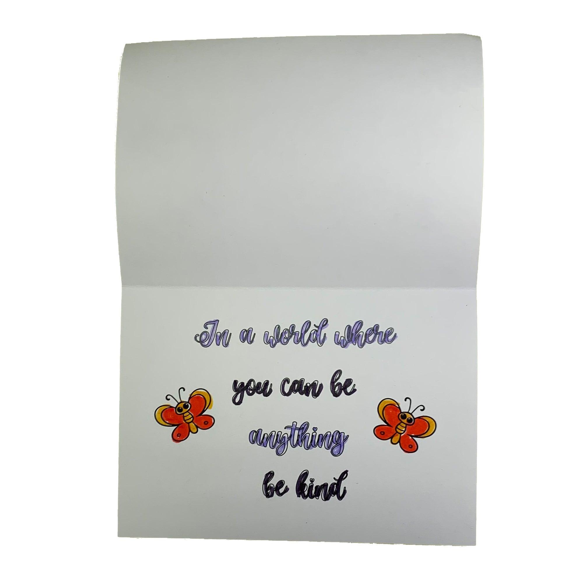 BE KIND - Coloring Card - SJPrinter 