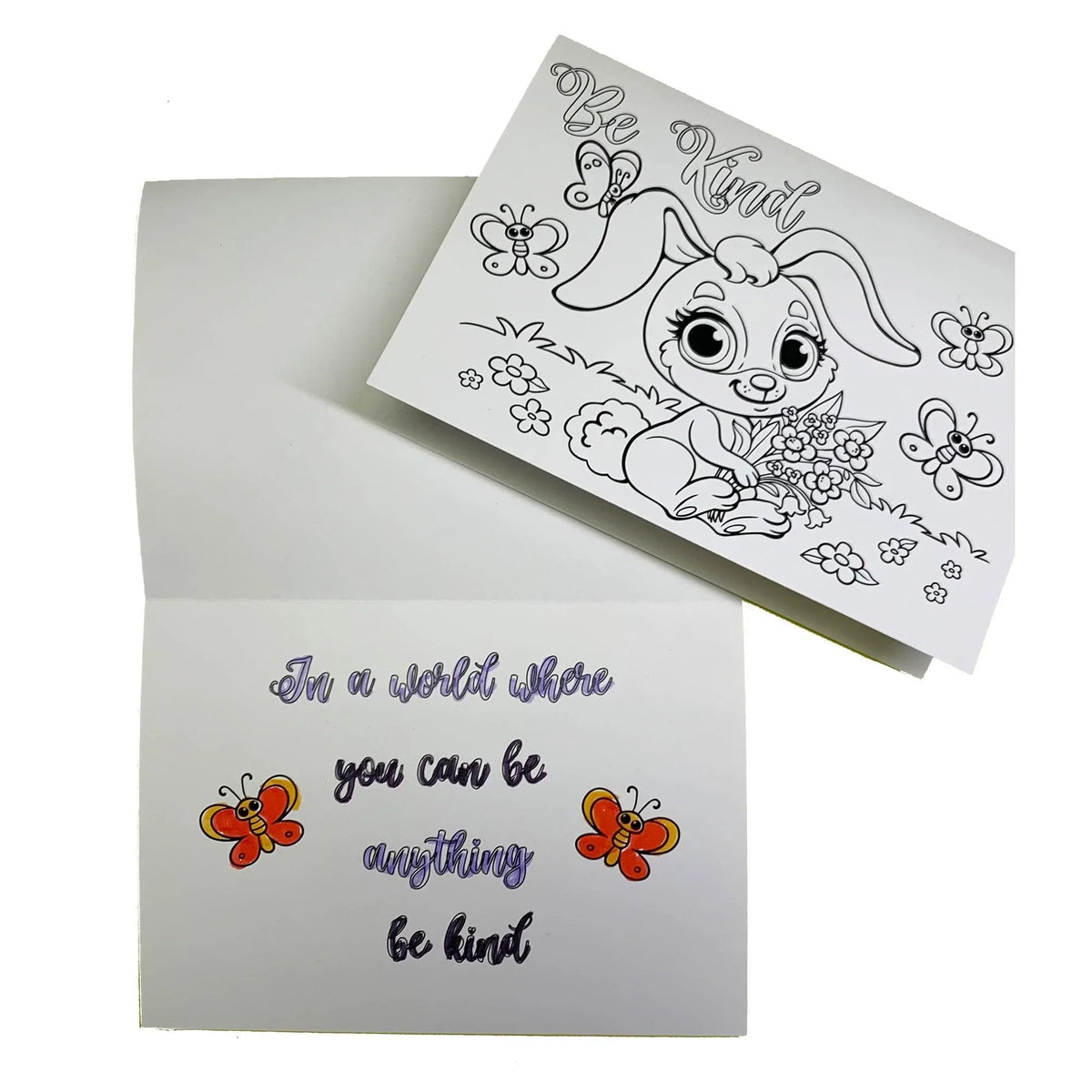 BE KIND - Coloring Card - SJPrinter 