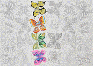 Butterflies coloring poster 30×42" – intricate line art, printed in USA