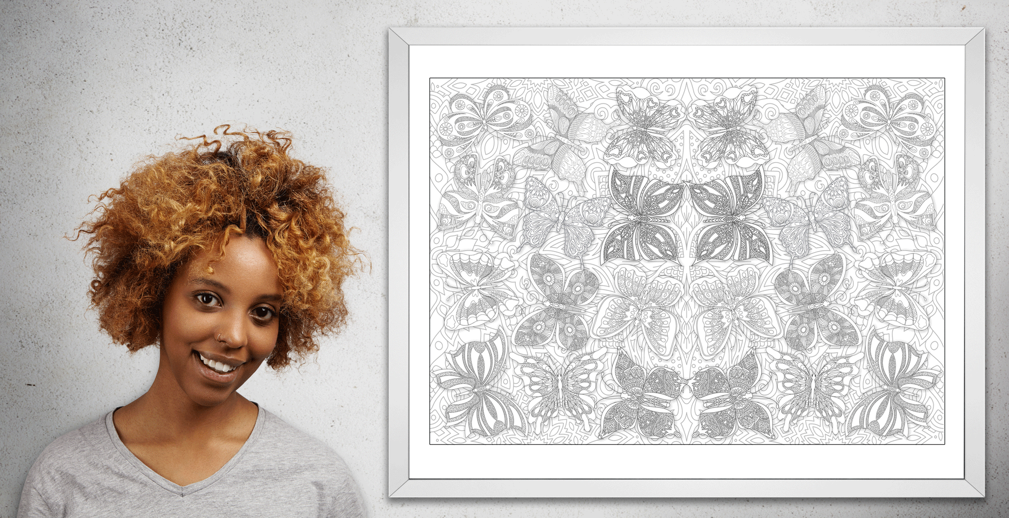 Giant Butterflies coloring poster 30×42" – SJPrinter Cherry Hill NJ